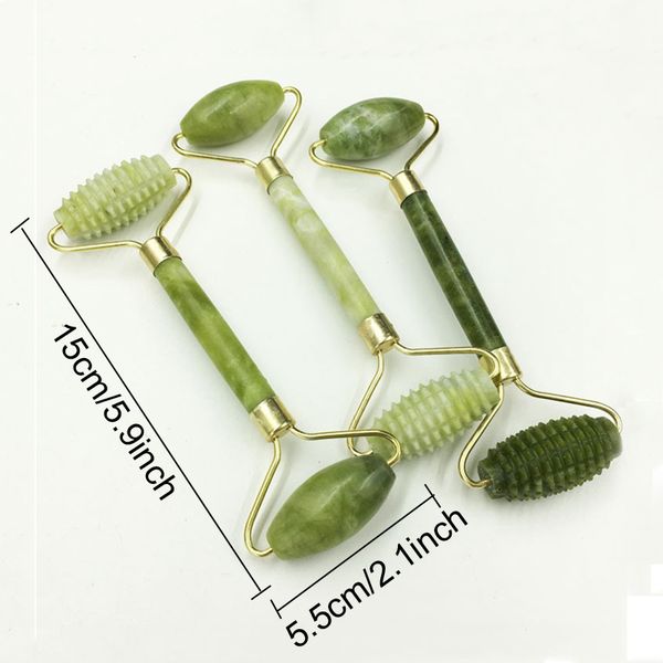 

natural jade double head face massage roller massage tools facial beauty massager jade face thin slimming body head neck roller bh1721 tqq
