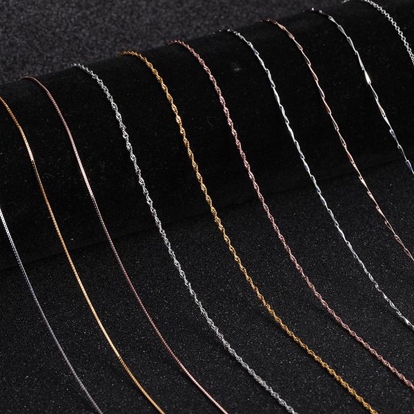 

wholesale 925 silver chain silver water wave chain melon seed chain female rose gold clavicle factory direct sterling silver necklace