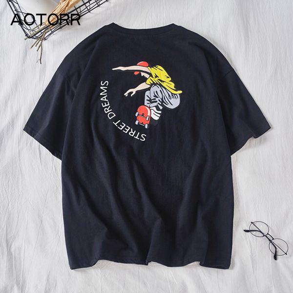 

summer men t-shirt simple streetwear men short sleeve tees males white black tshirt funny printed cotton tshirt mens hip