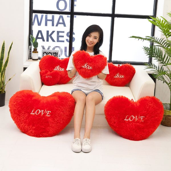 

wedding decoration heart throw pillow cushion stuffed plush doll birthday valentine's day gift back cushion sofa car home decor