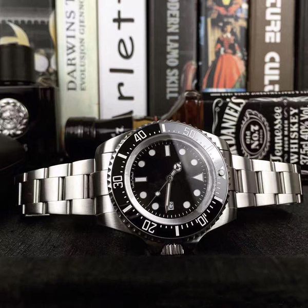 

top luxury мужчины смотреть sea-dweller керамический ободок 44mm stanless стали 116660 автоматический бизнес высокого качества вскользь мужс, Slivery;brown