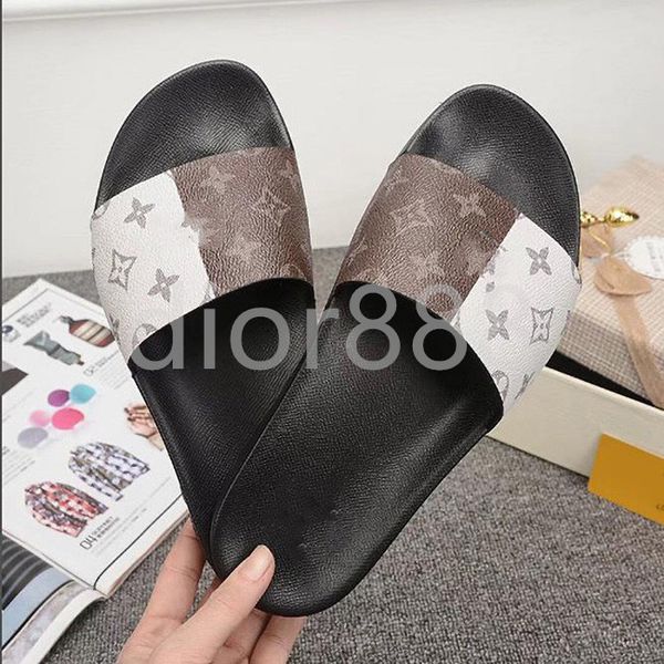 

5a italy women men slides summer 2020 designer beach indoor flat g shoes brand mens sandals slippers luxury designer slippers, Black