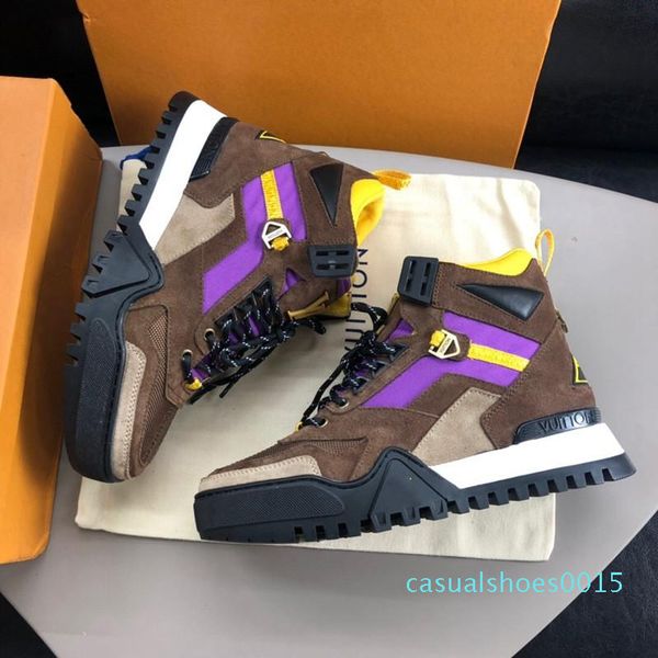 

2020 classic designer mens shoes brand fashion hiking sneaker men trainersmen designer trainer high sneakers c15, Black