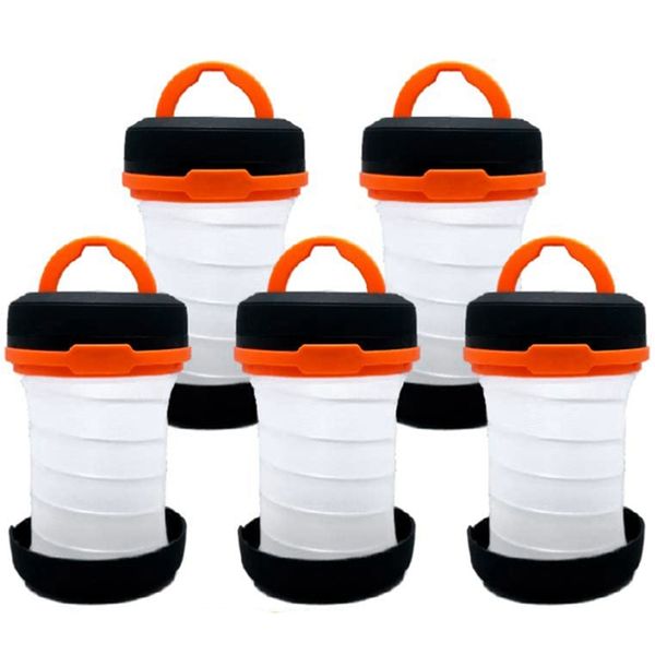 

5 pack lantern collapsible - lanterns battery powered led for camping power outage