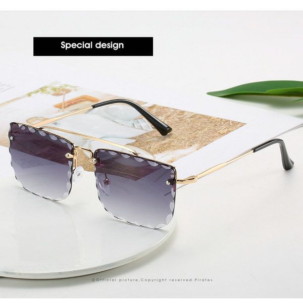 

2020 newst double beam trimmed square sunglasses sharp angled cats glasses double beam female sunglasses double beam