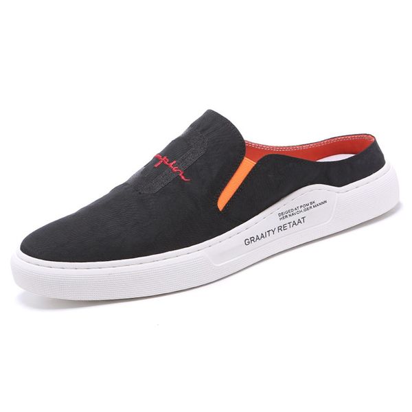 

original aterproof umbrella cloth flat shoes leisure single shoes bean-bean fashion with a low single, Black