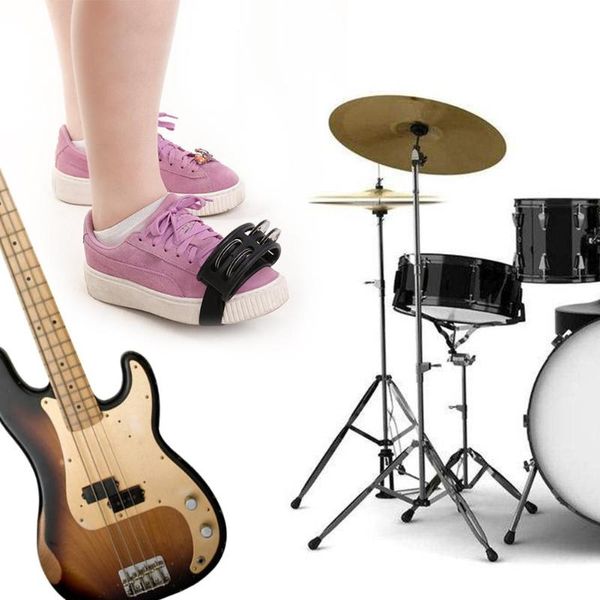 

black elliptical cajon box drum companion jingle tambourine percussion instruments accessory hand foot davul tambourine