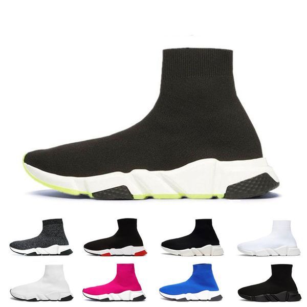 

designer men women speed trainer sock casual shoes brand triple black white red socks sneaker trainer size 36-45