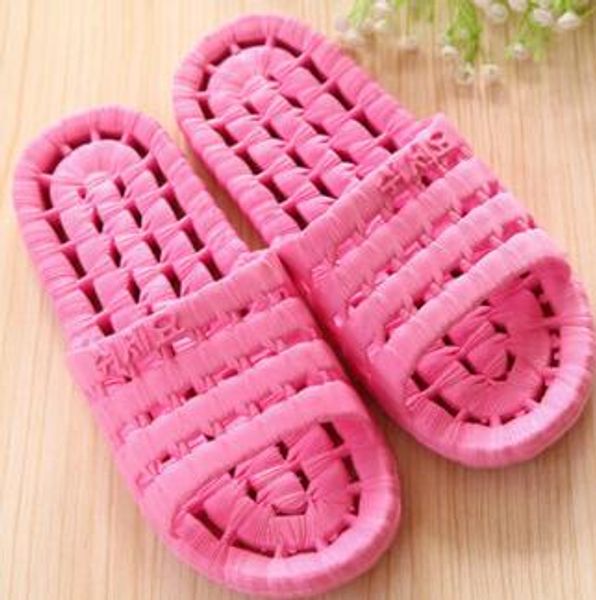 

women girl bathing leak hollow bathroom slippers,ladies linen lace fish bone plastic couples home massage sandals,bathroom fashionable shoes, Black