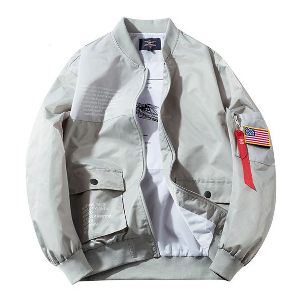 

drop shipping 2019 bomber jacket men hip hop letter design loose windbreaker pilot jacket coat mens japanese streetwear m-4xl, Black;brown