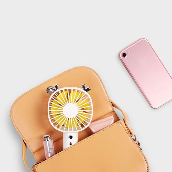 

new creative cute usb handheld mini charging fan silent summer portable small fan car mini
