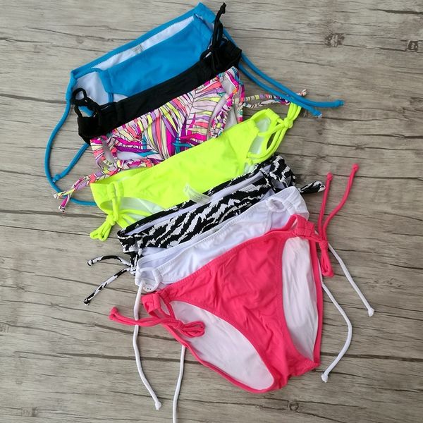 

women's victoria spring swimming trunks bikini thin bandage bikini swimming trunks, White;black