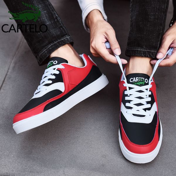 

cartelo men's shoes korean-style 2020 new style spring breathable sneakers casual trend england students tide shoe, Black