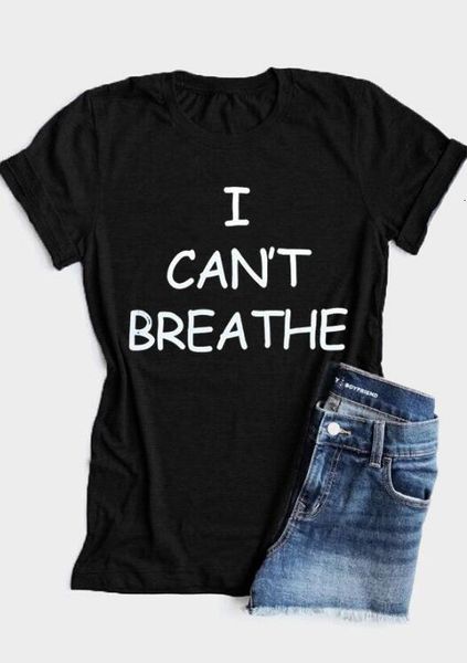 

i can't breathe duan xiu letter street cotton casual t sleeve, Gray;blue