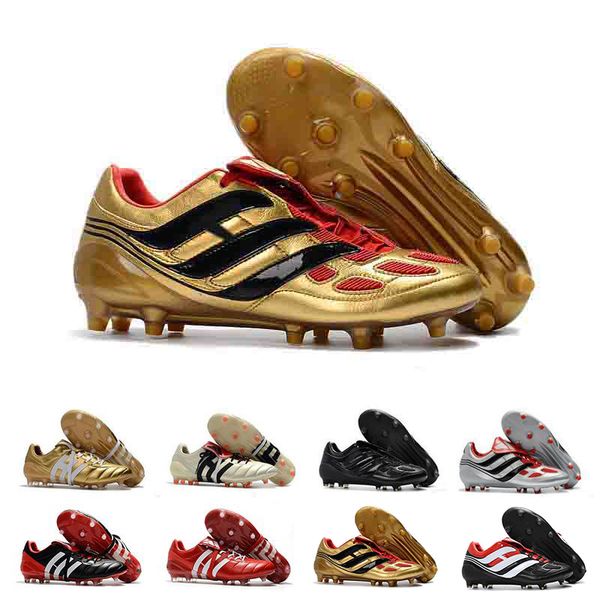 

2019 new predator accelerator men football boots golden blue green fg soccer cleats champagne fg futsal soccer shoes mens trainers 39-46, White;red