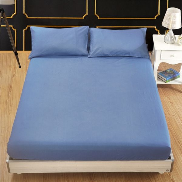 

11 цветные матраса защитная крышка solid color гипоаллергенный анти-клещ простыня наматрасник королева размер крышки 2m * 2m размер другие п
