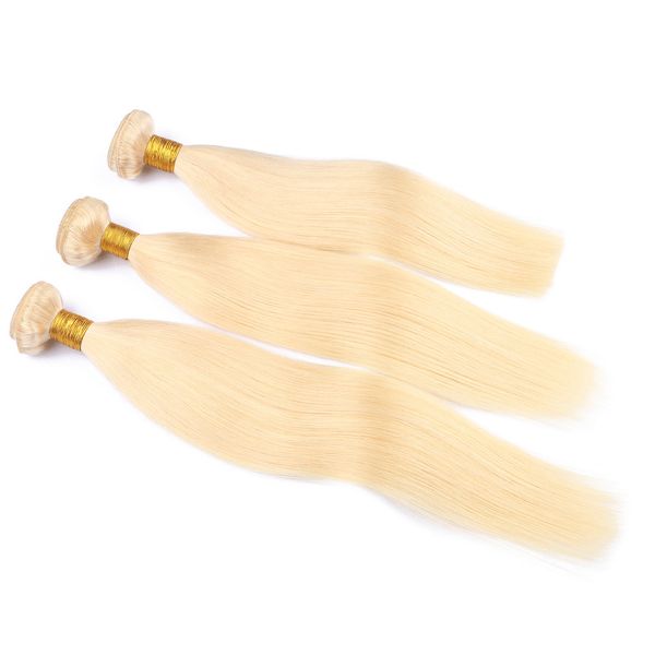 Cheap Indian Virgin Human Hair Bleach Blonde Bundles Deals Silky