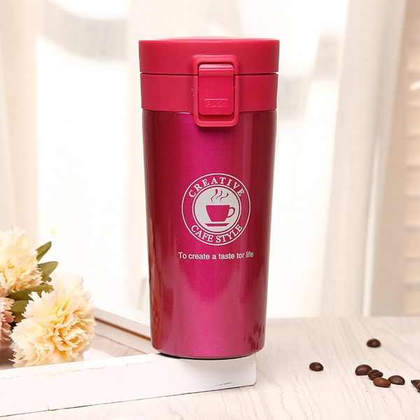 

new fashion water cup,stainless steel vacuum cup,coffee cup car cup wholesale custom stainless steel vacuum cup red