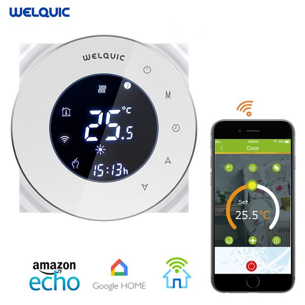 

welquic wifi smart digital thermostat touch screen room heating programmable thermostat room temperature controller