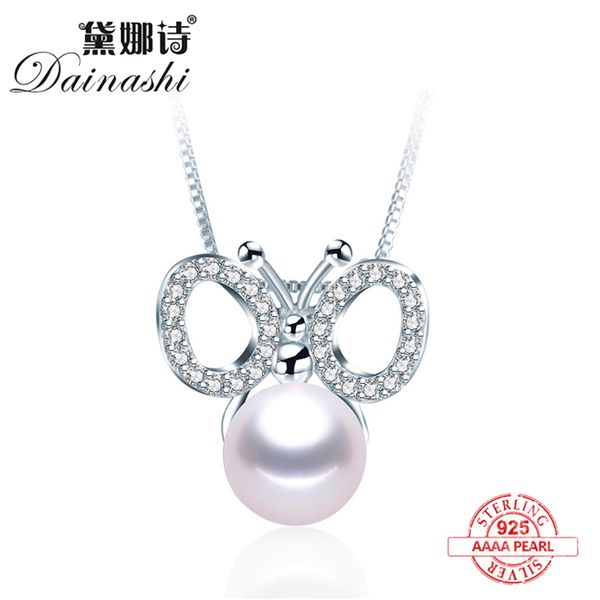 

lockets wholesale price freshwater pearl butterfly zircon fashion 925 sterling silver design pendants necklace fine jewelry women