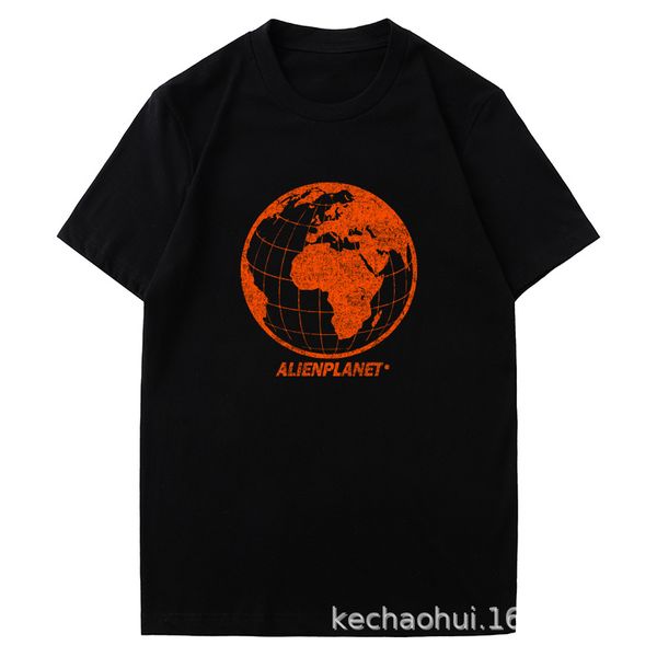

brand fashion luxury designer men earth футболка с коротким рукавом мужская европейских и американских моды марка trend бесшовные сыпучие кр, White;black