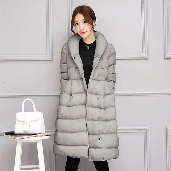 

winter coat women new fashion cotton down jacket big plus size korea female outwear thick warm down parka, Black