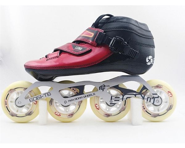 

bont inline skate 2pt 195mm red black package speed skate inline