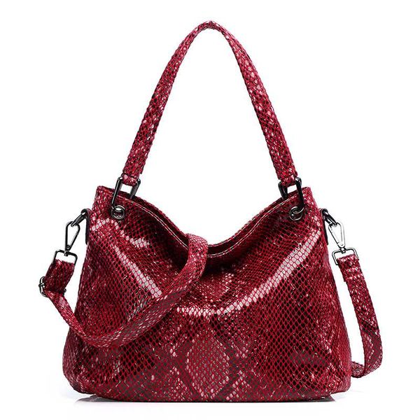

snakeskin pattern women bag leather handbag women shoulder bag tote satchel ladies handbag leather shoulder waterproof