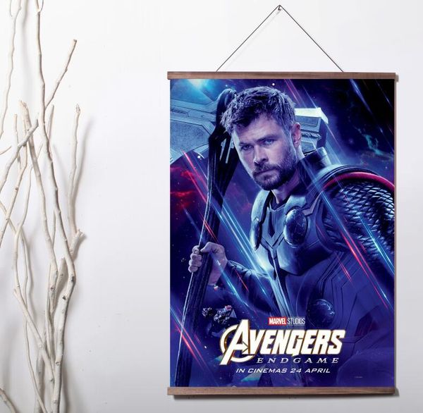 2019 Hot Avengers Endgame Thor Marvel Character Movie Art Wall Canvas Poster With Wood Scroll From Lyshop007 1517 Dhgatecom
