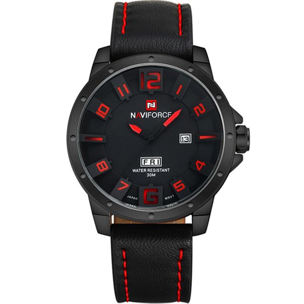 

new arrival naviforce luxury brand military watches men quartz analog leather clock man sports watches army waterproof wrist watch, Slivery;brown