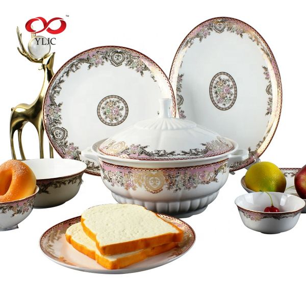 

оптовая роскошный дизайн fine bone china посуда наборы керамические сервизы для дома