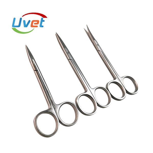 

2pcs medical scissors 125cm straight elbow head round handle multifunctional stainless steel surgical scissors pet farm products supplies