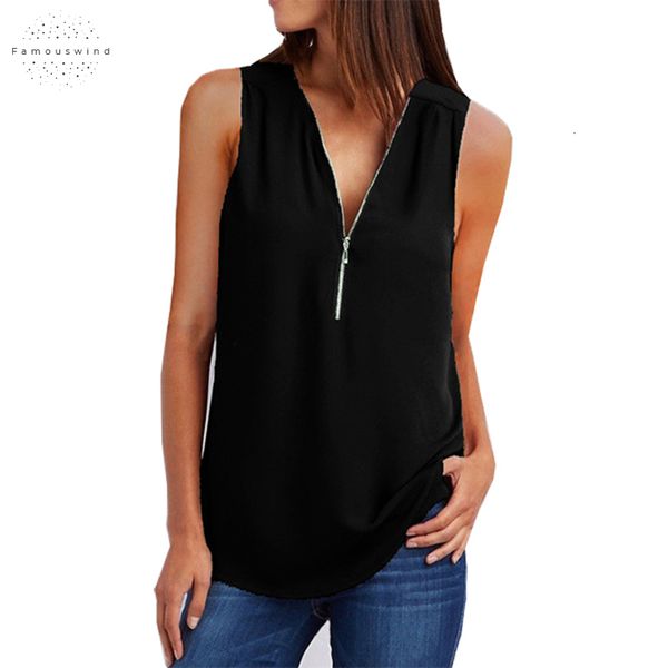 

t shirt women loose new v neck zipper long sleeveless chiffon shirt casual selling tshirt womens vestidos yff6196, White