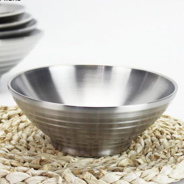 

double wall insulated stainless steel bowl for salad, soup, noodle