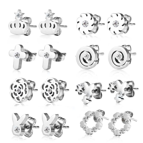 

cardy koala stainless steel fashion jewelry earrings studs, Golden;silver