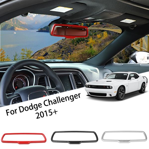 

car rearview mirror abs decoration cover for dodge challenger car interior accessories