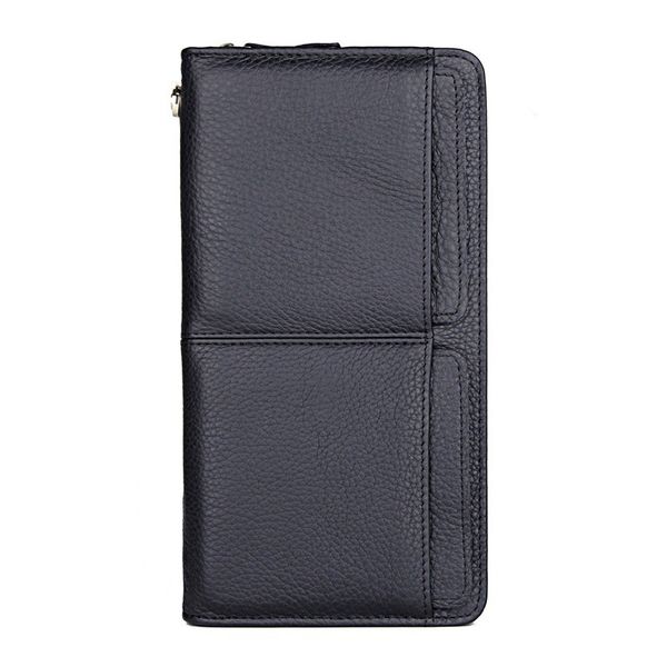 

натуральная кожа rfid блокировка бумажник молния монета карман длинный кошелек обложка для паспорта для мужчин держатель карты кошелек, Red;black