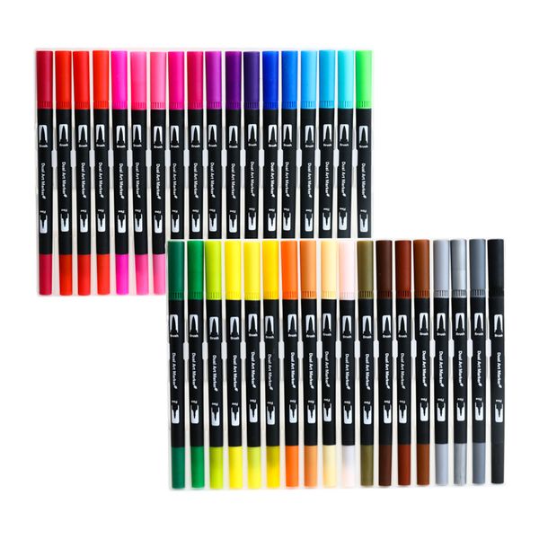 

variety 100 color fineliner dual tip watercolor art marker pens drawing painting watercolor pen art supplies for coloring manga