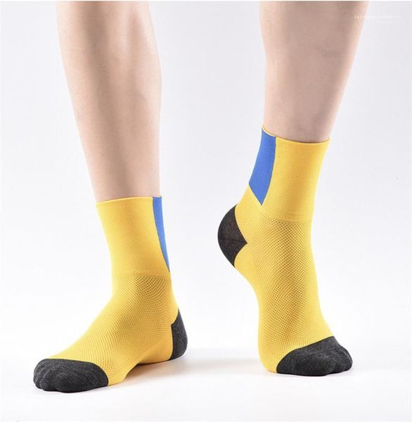 

colors panelled running mens womens socks designer mens socks mesh breathable sweat absorption biker sports stockings, Black