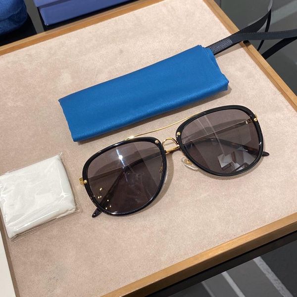 

popular 0662s designer sunglasses pilot summer style rectangle 0662 full oval frame uv protection glasses come with case, White;black