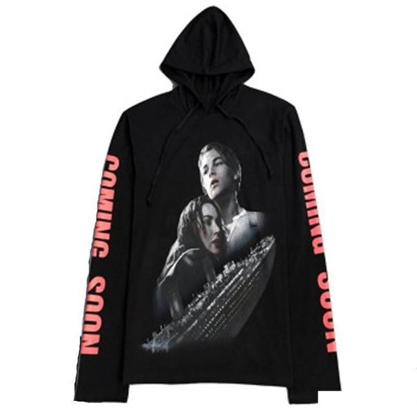 

vetements titanic oversize multicolor print graphic cotton black sweat shirt pullover hoodie autumn winter s-2xl