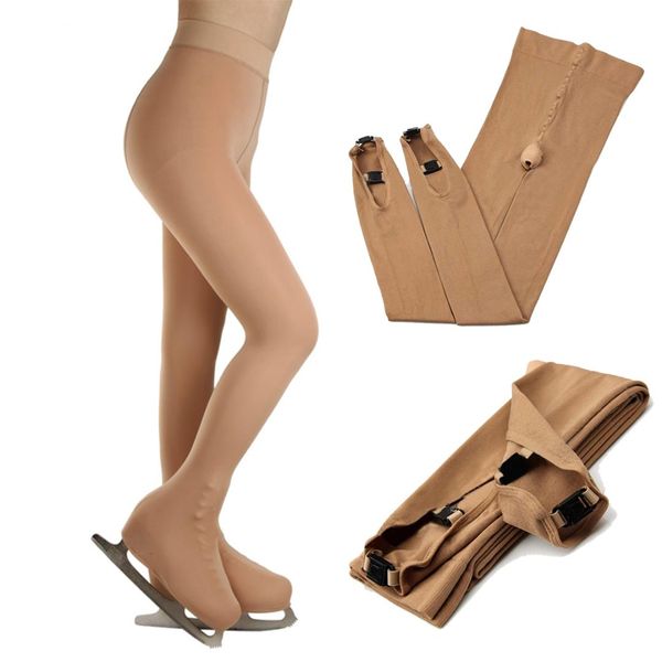 

ребенок женщина катание на коньках скейтбординг фигурное катание брюки термальные длинные колготки ледовые коньки колготки с покрытием обуви, Black;white