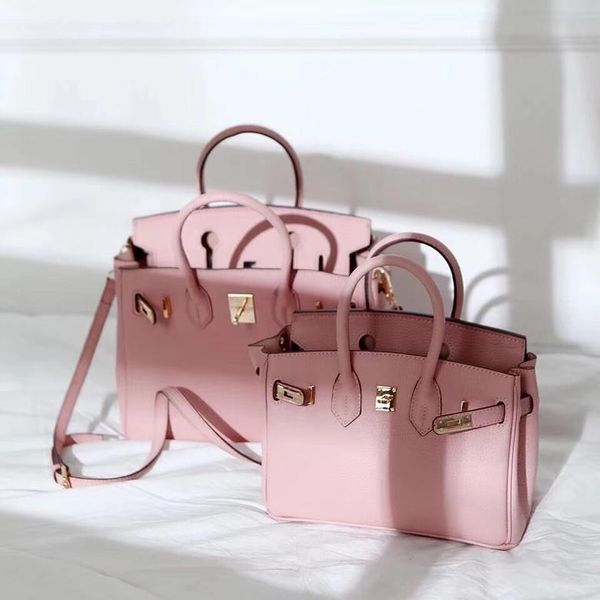 

20cm25cm30cm35cmCherry Blossom розовая кожа личи армия платина сумка женская дизайнерская сама