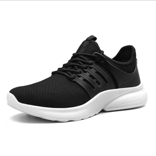 

2020 new big size 39-46 men casual shoes lightweight breathable shoes men fashion white sneakers haussure homme, Black