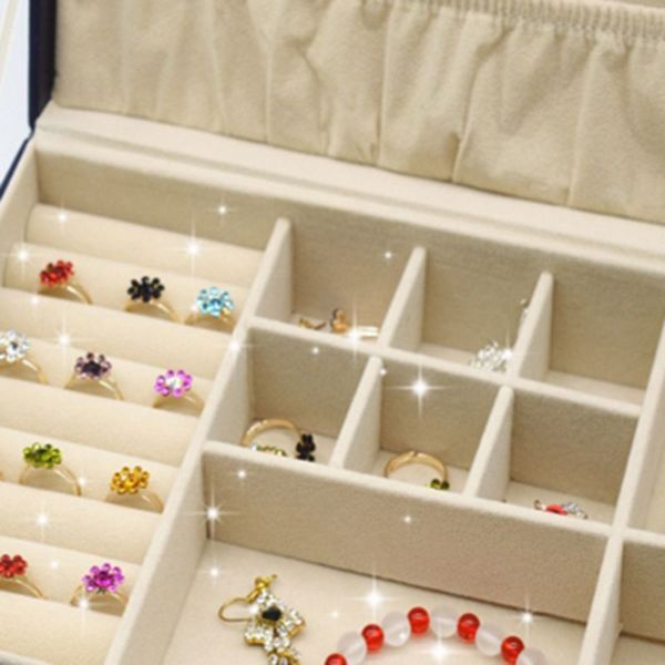 

solid color simple appearance earring organizer holder for cufflinks storage box, Pink;blue
