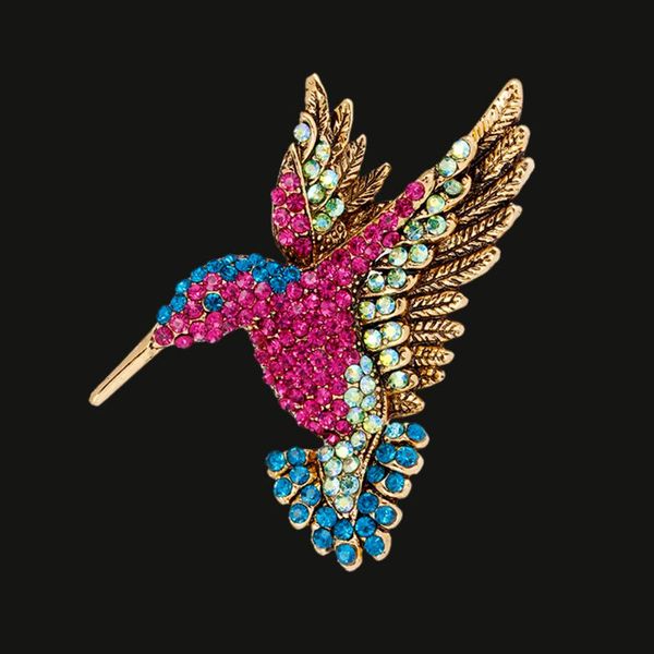 

colorful woodpecker animal rhinestone brooch badge lapel shirt pins jewelry, Gray