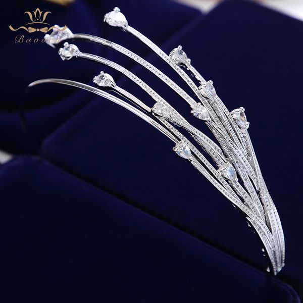

лидирующих группы shinny нерегулярного циркон кристалл невеста tiara коронка щепка люкс для волос свадебных головных уборов аксессуары для в, White;golden