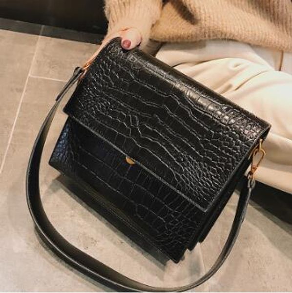 

european fashion simple women's designer handbag 2019 new quality pu leather women tote bag alligator shoulder crossbody bags, Blue;pink