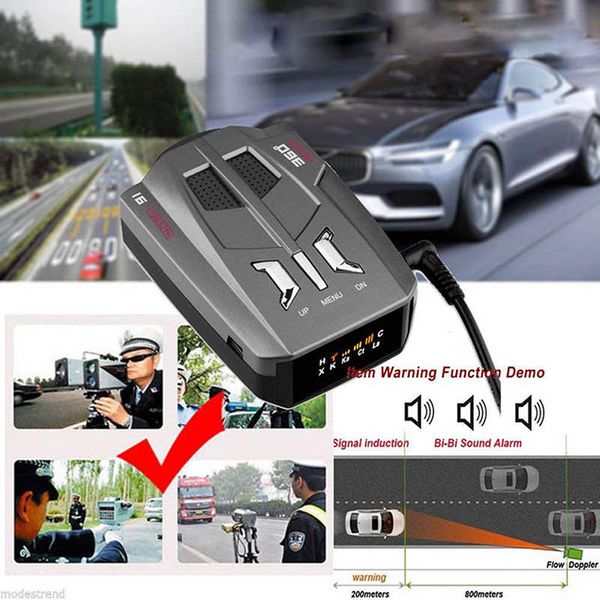 

1 set car speed kit 360 degrees vehicle voice alert warning auto led display