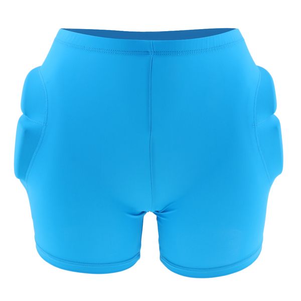 

skiing 3d hip protection eva padded short pants protective gear guard shorts for women men size x/xl, Gray;blue